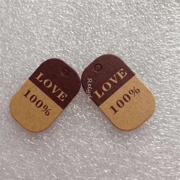 

1000pcs Free shipping LOVE 100% kraft hang tag DIY gift packing card nature look sealing sticker sweet package labels 32mm*20mm