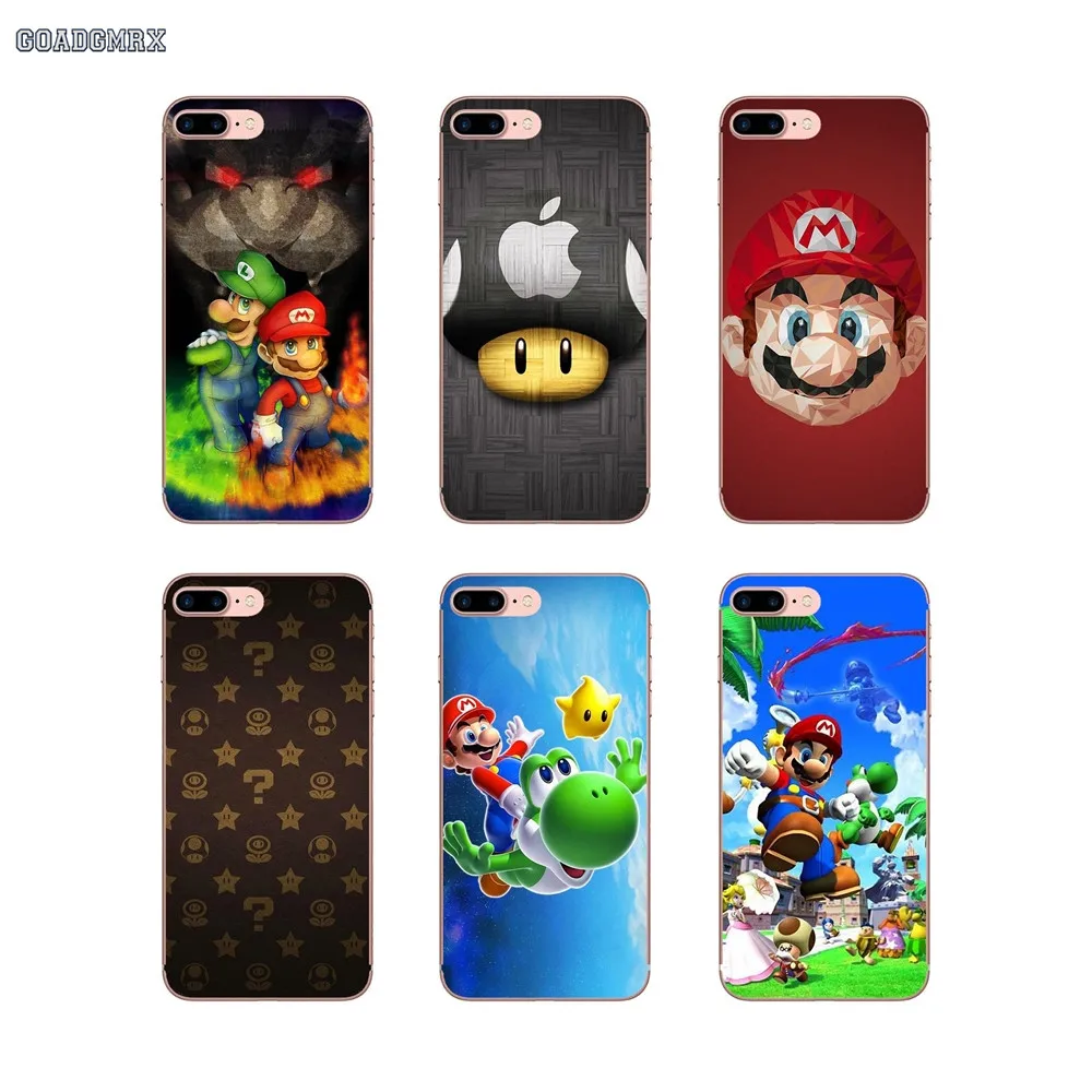 

Silicone Phone Shell Case For Huawei P Smart G7 G8 P7 Mate 10 P20 Pro P8 P9 P10 Lite Mini GR5 2017 High Quality Super Mario Bros