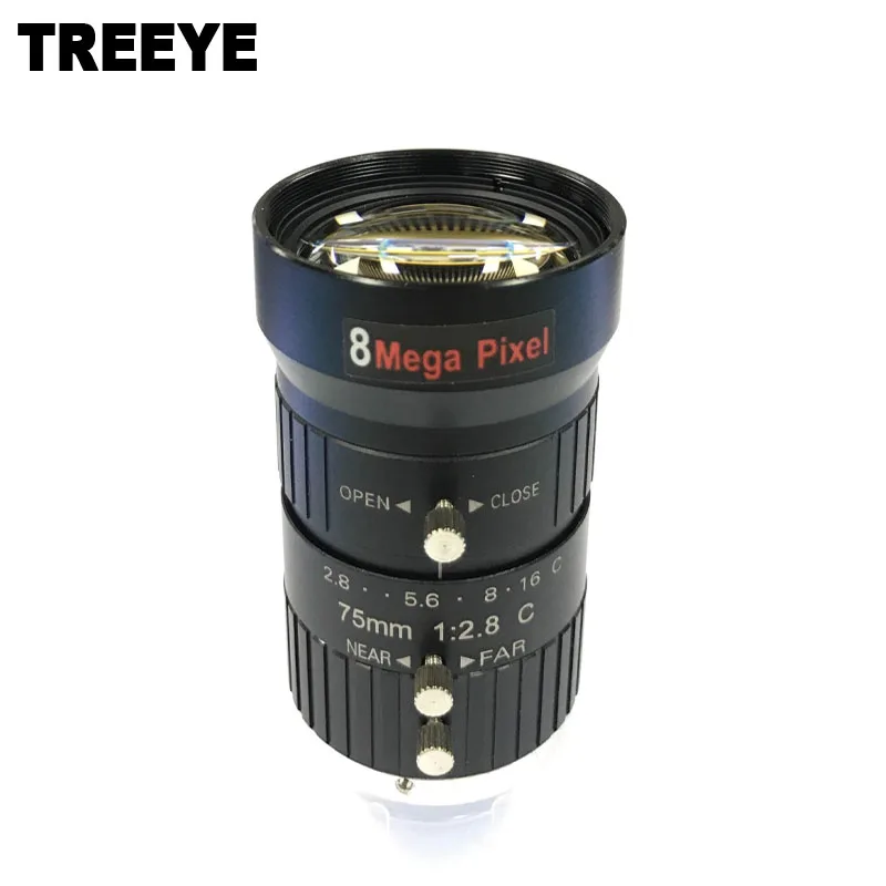 HD 8MP CCTV Camera Lens 75mm C CS Mount Manual Iris Manual Focus F1.8 Aperture 1