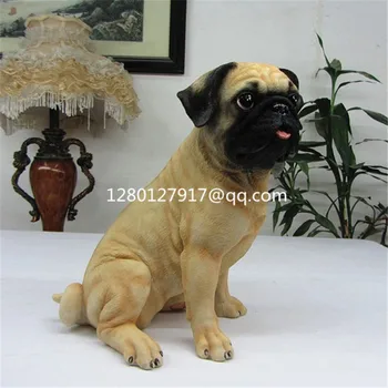

Simulation Cute Puppy Statue Pug Pet dog Creative Home Decor GK Action Figure Collectible Model Toy Fashion Gift BOX P793