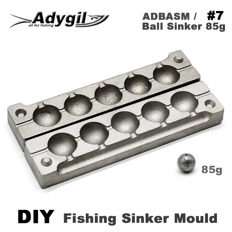 Adygil DIY рыболовный шар грузило прессформы ADBASM/#7 шариковый грузило 85 г 6 полостей