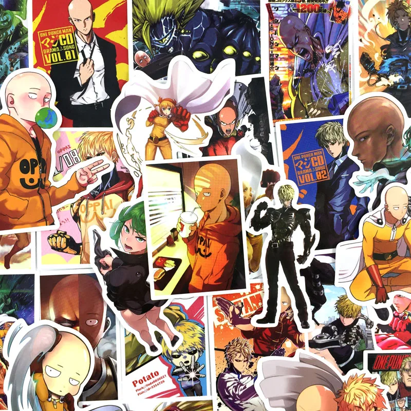 38 шт./лот наклейки с граффити ONE PUNCH-MAN для багажа, ноутбука, скейтборда, автомобиля, велосипеда, рюкзака, наклейки на игрушку Pegatinas