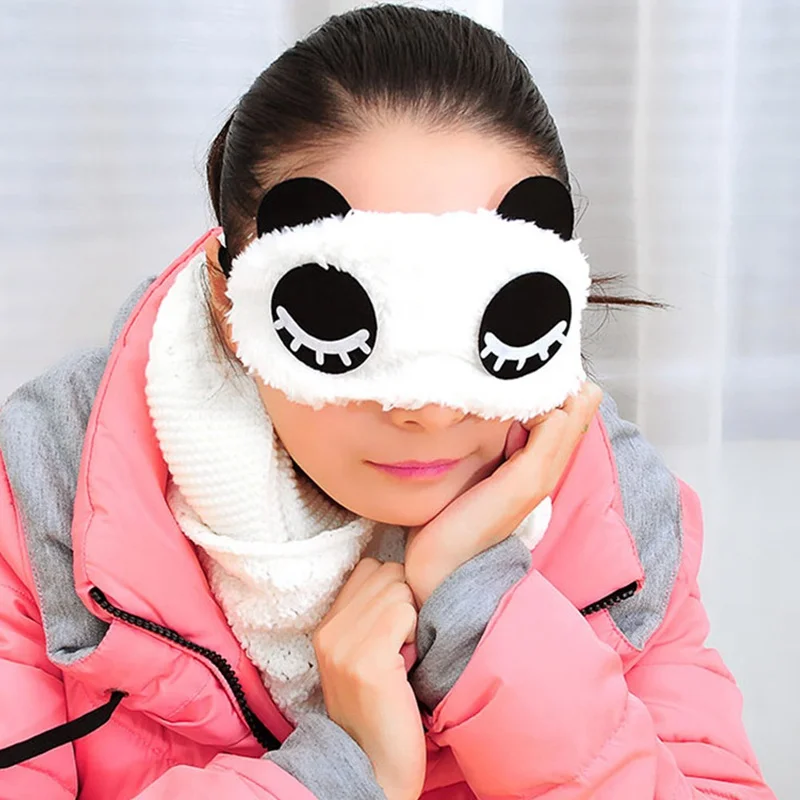 Новая Милая маска для лица белая маска глаза панды тени для век хлопковые очки для сна маска для глаз маска для сна Уход за глазами