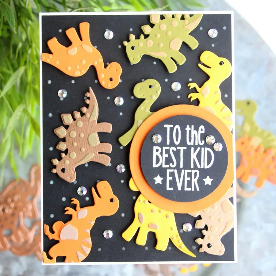 

Cute Dinosaur Metal Cutting Dies Stencils For DIY Scrapbooking Decorative Embossing Suit Paper Cards Die Cutting Template 2018