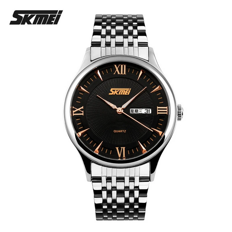 

SKMEI Men Watches Top Brand Luxury Men Stainless Steel Male Clock Wristwatch Quartz Sport Dress Mens Watches Reloj Para Hombre