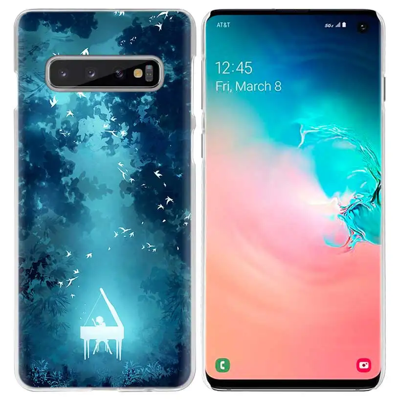 Люблю музыку пианино чехол для samsung Galaxy S10 5G S10e S9 S8 M30 M20 M10 J4 J6 плюс J8 Note 8 9 прозрачный жесткий чехол из пк для телефона, новинка