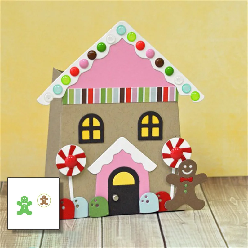 

YaMinSanNiO Gingerbread Man Dies Xmas Metal Cutting Dies New Craft Frame Dies for 2019 for Card Making Scrapbooking Album Paper