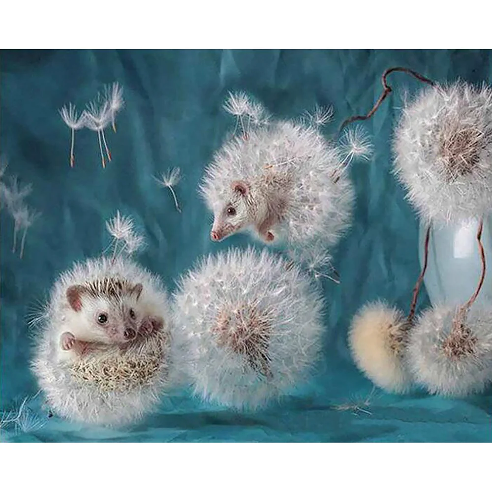 Diamond Painting Full Drill square/round Dandelion Of Hedgehog Mosaic DIY Cross Stitch Embroidery Home Decor | Дом и сад