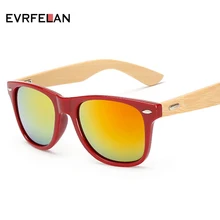 Ретро Мужские деревянные очки Женские бамбуковые женские солнцезащитные очки фирменный дизайн черные Золотые Зеркальные Солнцезащитные очки oculos de sol