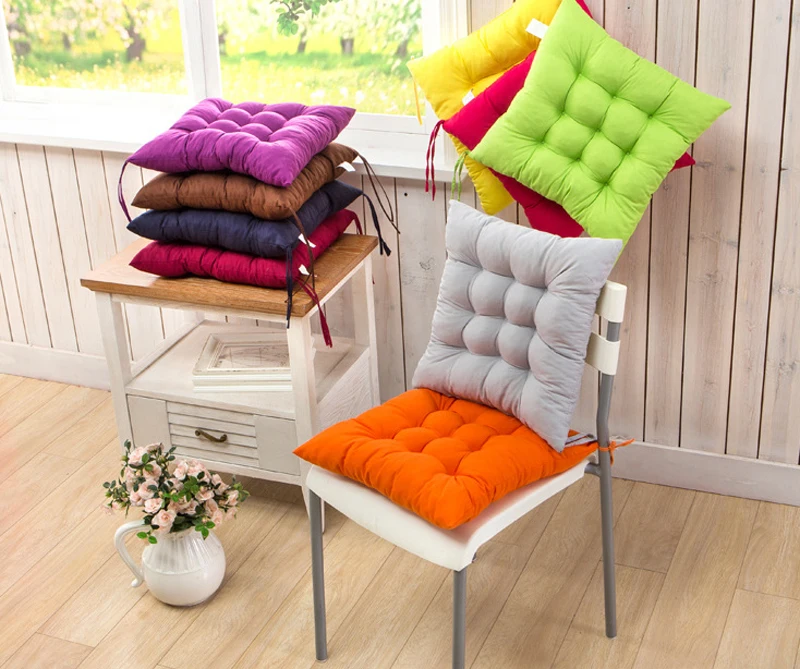 

12 Colors 40x40cm Seat Cushion Pearl Cotton Chair Back Seat Cushion Sofa Pillow Buttocks Comfortable Chair Cushion Home Decor