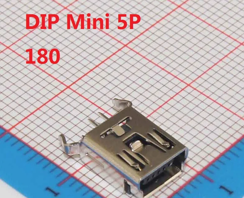 

10pcs mini USB 5P 180 female SMD PCB Connector Soldering