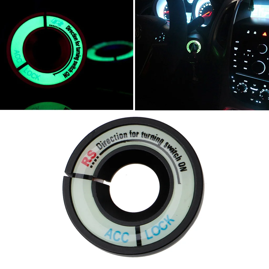 

Car Luminous Ignition Key Hole Ring Switch Decor Sticker For Skoda Octavia Fabia YETI VW Passat Bora POLO GOLF 6 Jetta MK5 MK6