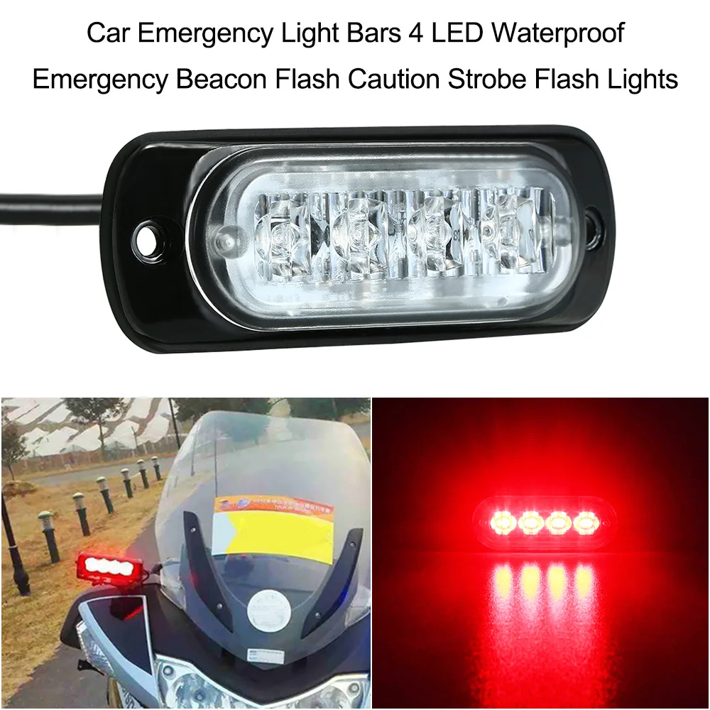 Buy Car Emergency Light Bars 4 LED Waterproof