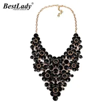 Best lady Full Crystal Gem Luxury Noble Bridal V Shaped Rhinestone Wedding Jewelry Dress Necklace Statement Collar B1117
