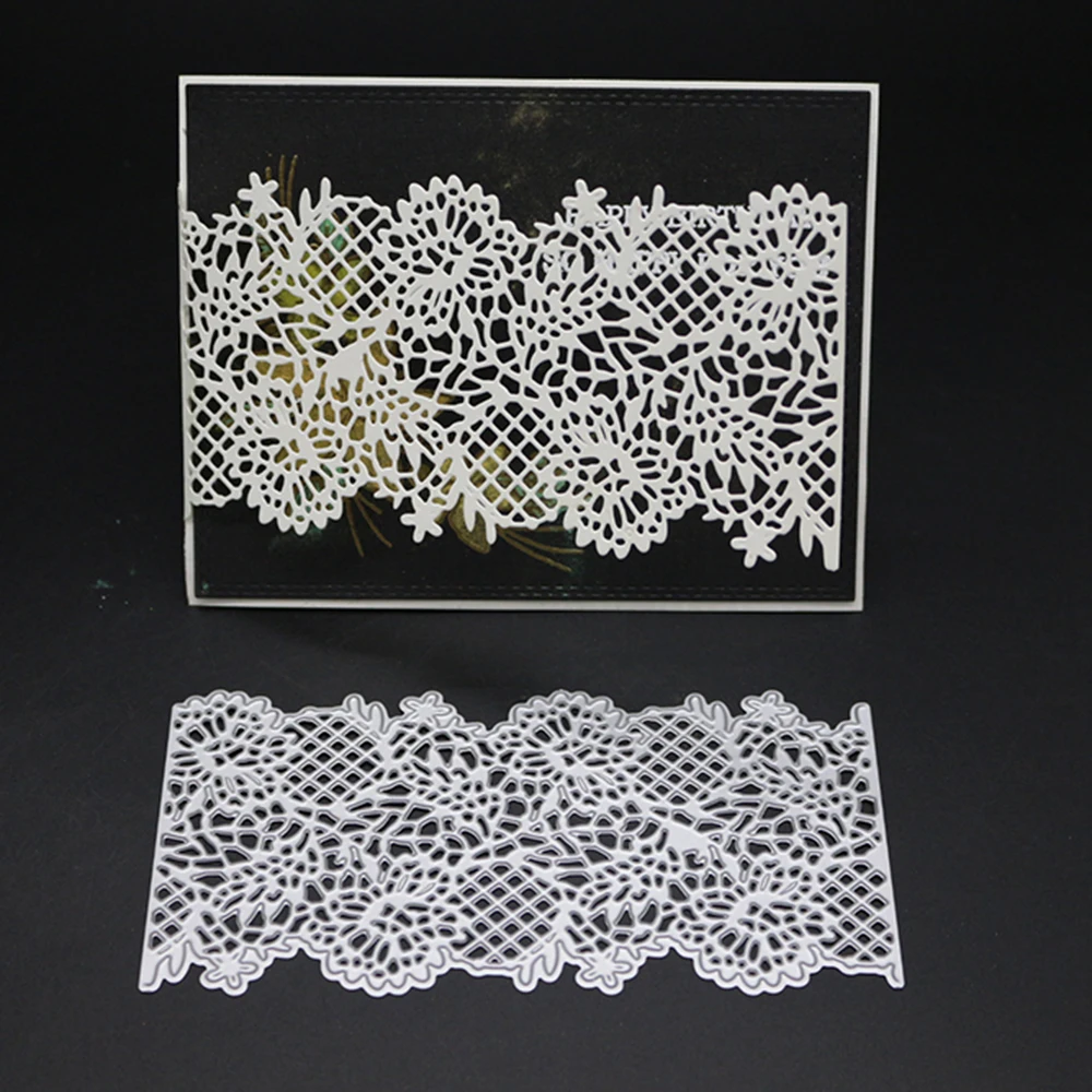 

14X7.6CM Flower Background Craft Dies Metal Cutting Dies For Scrapbooking Embossing Christmas Card Decoration Craft Knife Die