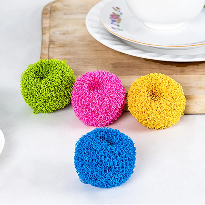 Hot Sale Kitchen Dishwashing Brush Multicolour Multifunction Cleaning Ball Wash pot bowl brush For Family Accessories