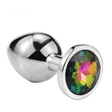 Jewelry Anal Plug with Diamond Metal Anal Toys for Woman Anal Butt Plug Dildo No Vibrator Adult Toy for Man Anal Masturbator