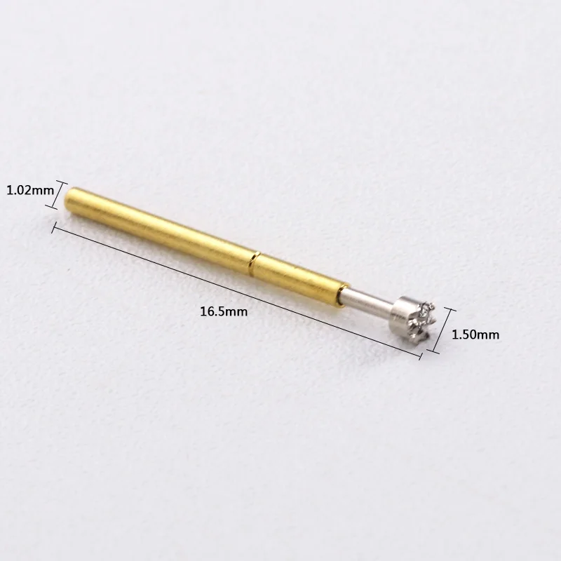 Test Probe Plum Head 100/Pack Spring Test Pin Accessories Spring Pin Top P75-H Outer Diameter 1.02mm Electronic Device Probe Pin