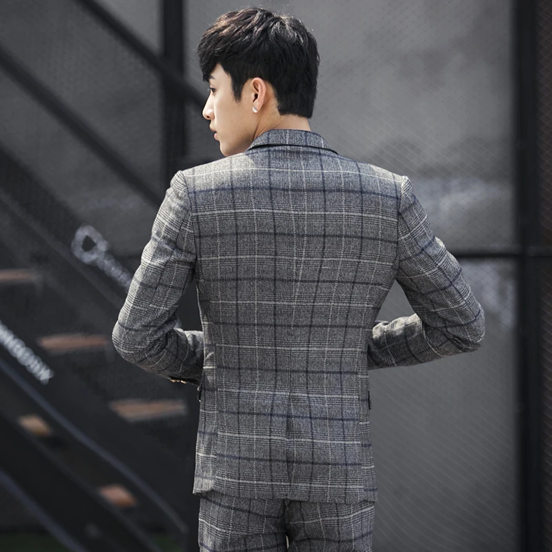 terno-masculino2016Korean-men-3-piece-suit-slim-fit-business-casual-plaid-suits-autumn-occupation-groom-wedding (1)