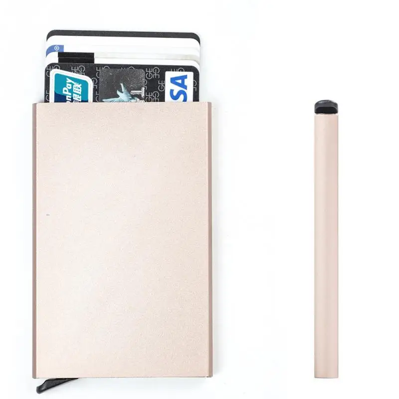 

Aluminium Alloy Anti Rfid Blocking Bank Card Holder ID Bank Card Case Rfid Protection Metal Credit Card Holder