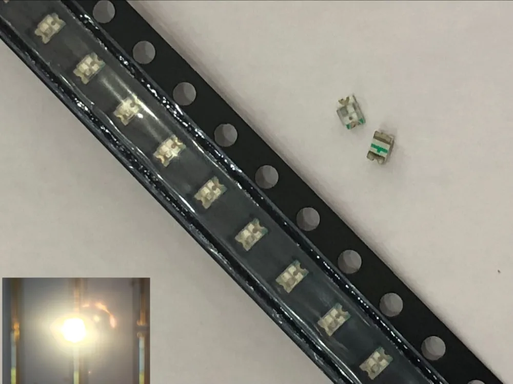 100 шт. светодиод SMD 0805 мигает раньше теплый белый свет светодиодный Белый-WW
