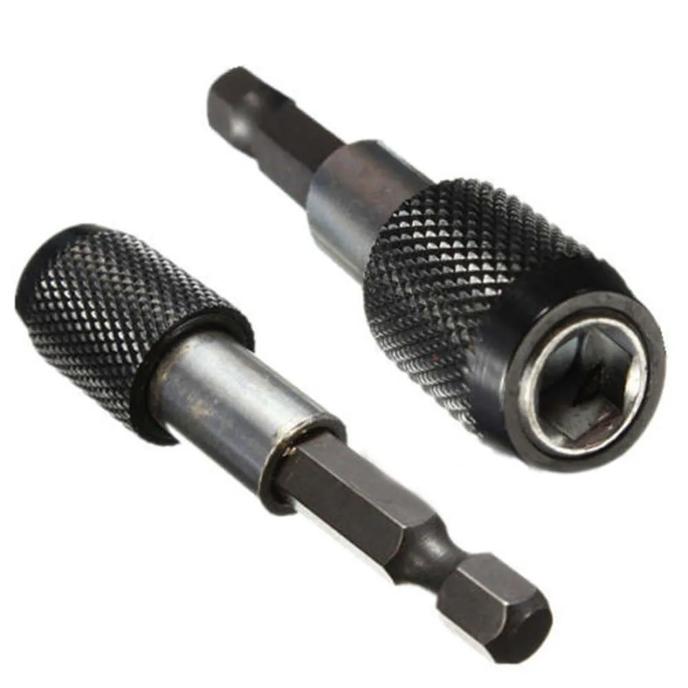 

Black Knurled Handle Hexagonal Handle 6.35mm Knurled Pole Lengthened Conversion Chuck Fast Off Self-Locking Drill