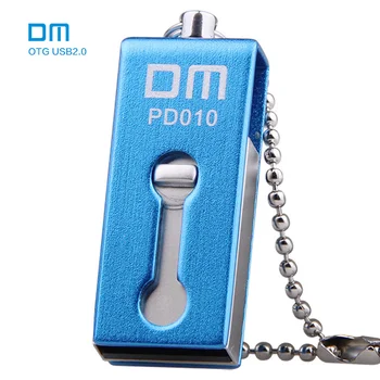 

Free shipping DM PD010 USB2.0 8G 16G 32G with double connector used for OTG smart phone and computer 100% waterproof