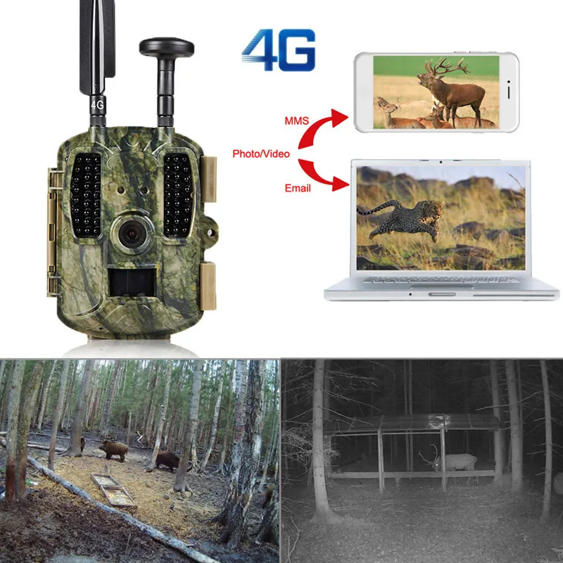 Новые охотничьи ножи Камера gps Беспроводной, 4G, FDD, LTE, пульт дистанционного управления приложение Управление Камуфляж Охота игры Trail Камера дикой природы фото ловушка 4G 3g HD