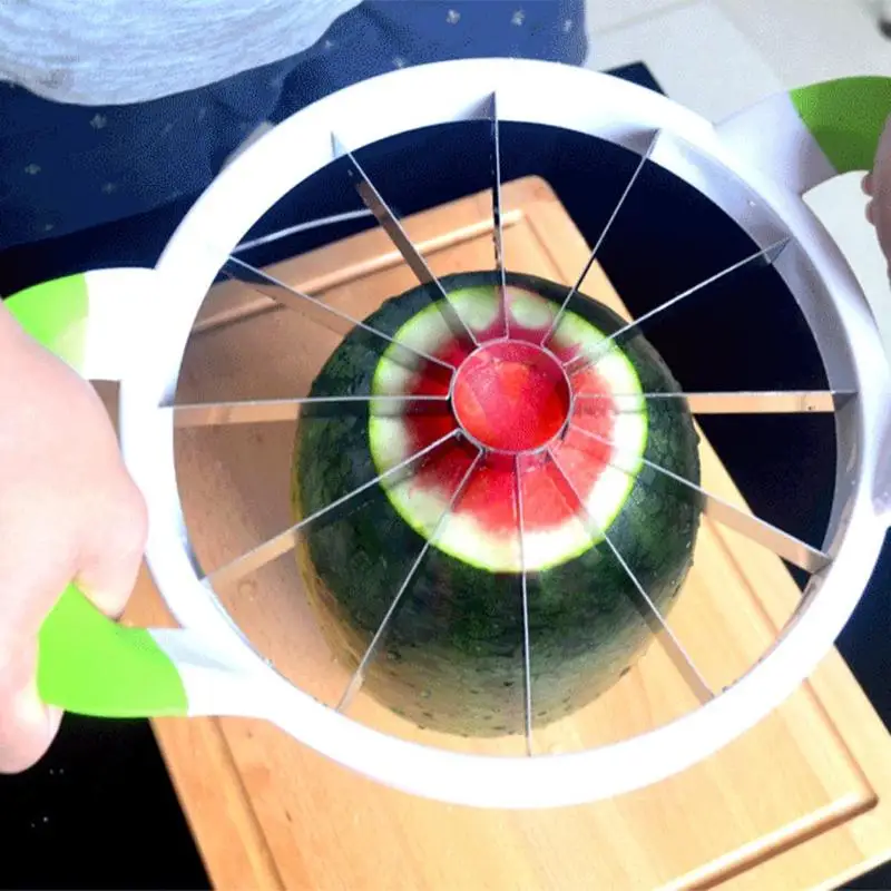 

Creative Watermelon Slicer Melon Cutter Knife 410 Stainless Steel Fruit Cutting Slicer Kitchen Practical Tools