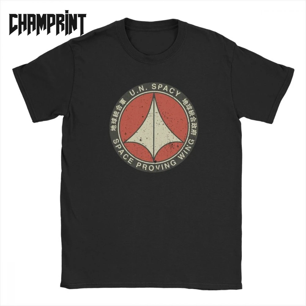 

Men's T-Shirt UN Spacy Space Proving Wing Macross Robotech Funny 100% Cotton Tee Short Sleeve Anime Japan Cartoon Robots T Shirt