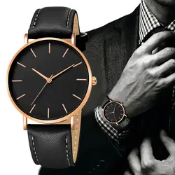Для мужчин s часы Женева Мода для мужчин Дата сплав чехол Синтетическая кожа аналоговые кварцевые спортивные часы бизнес часы Reloj de hombre Y502