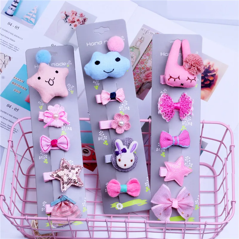 

5PCS New Cute Flower Princess Hairpin Kids Girls Hair Clips Bows Barrette Accessories for Children Hairclip Headdress Hairgrips