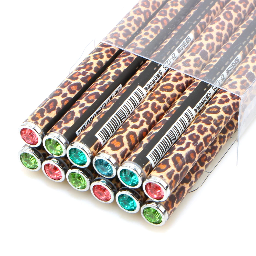 12 шт./кор. 0,38 мм Kawaii моды алмаза с Леопардовыми пятнами гелевая ручка студентов, пишущих школьные канцелярские принадлежности
