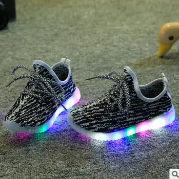 2017 New Child Casual Shoes Male Female Child Luminous Sport Shoes Single LED Light Sneakers Free Shipping Baby Boots