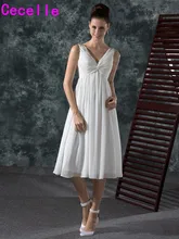 Robe De Mariee Pleats Chiffon Informal Wedding Dresses With Straps V Neck Corset Back Beach Reception Bridal Gowns Custom Made
