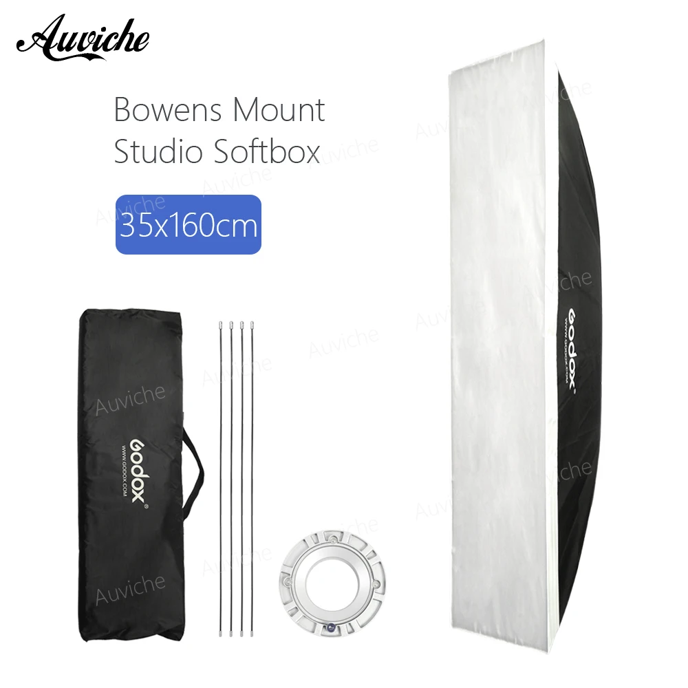 

GODOX 35*160cm Bowens Mount softbox Studio flash Bowens Mount softbox for Bowens Mount Studio flash Outdoor flash
