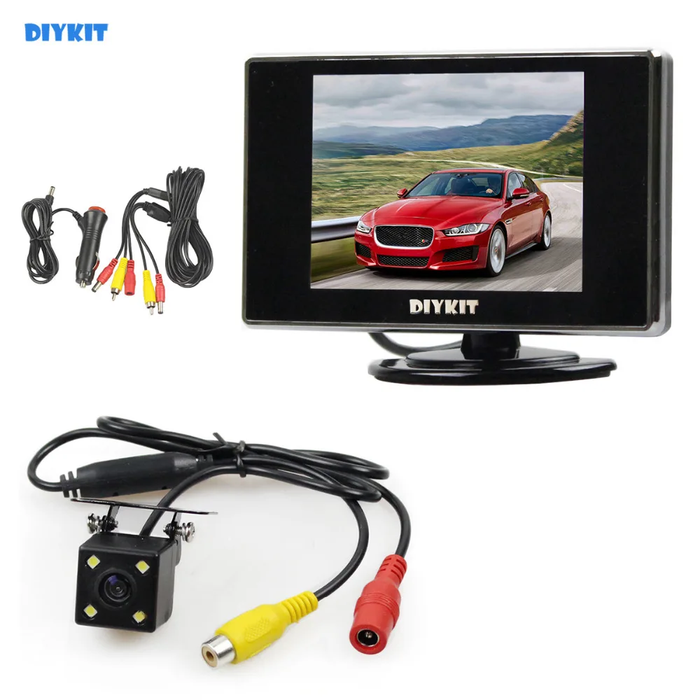 

DIYKIT 2In1 Car Parking System Kit 3.5" TFT LCD Color Rearview Display Monitor + Waterproof Reversing Backup Rear View Camera