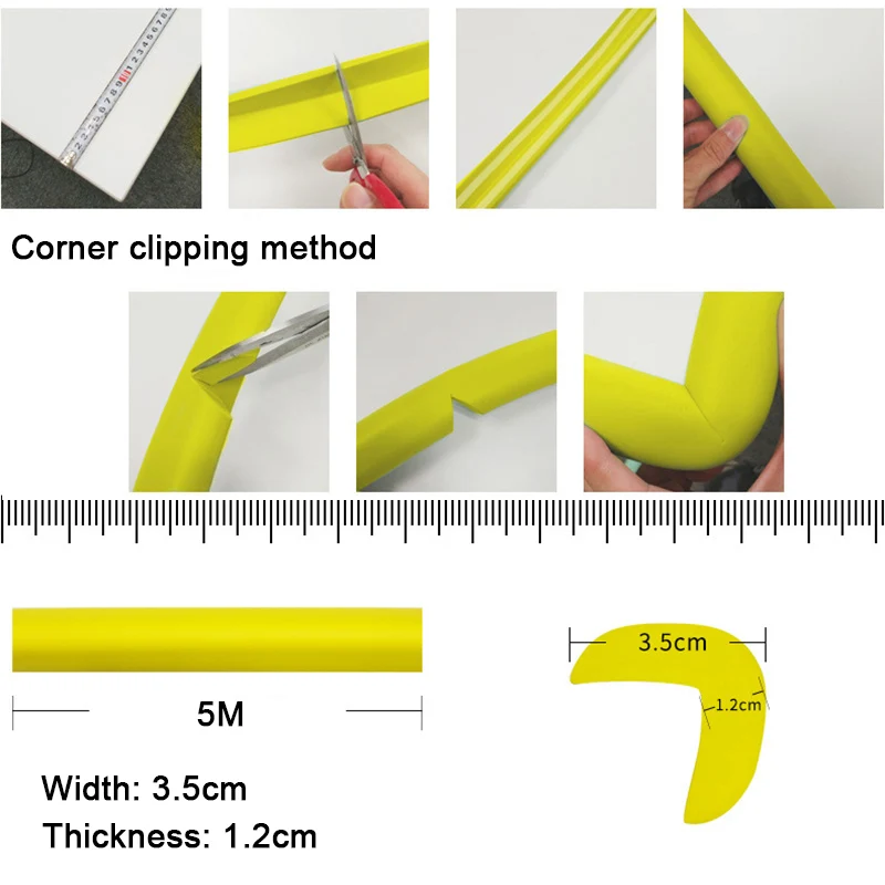 5 متر الأطفال السلامة مكتب الجدول زاوية حافة حامي قطاع الاطفال المطاط حماية وسادة الزجاج حافة الأثاث واقي للحواف قطاع