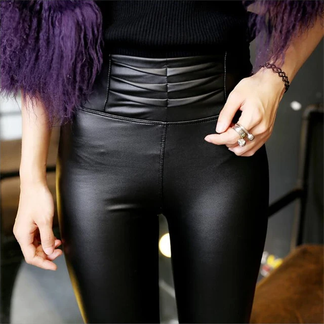 Aliexpress.com : Buy Women Faux Leather Pants Stretch High