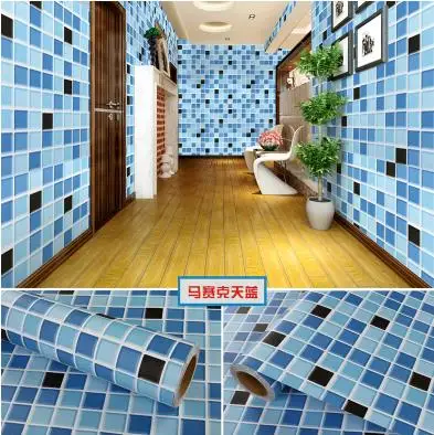 Mosaic wall paper sticky wallpaper from the bathroom toilet waterproof