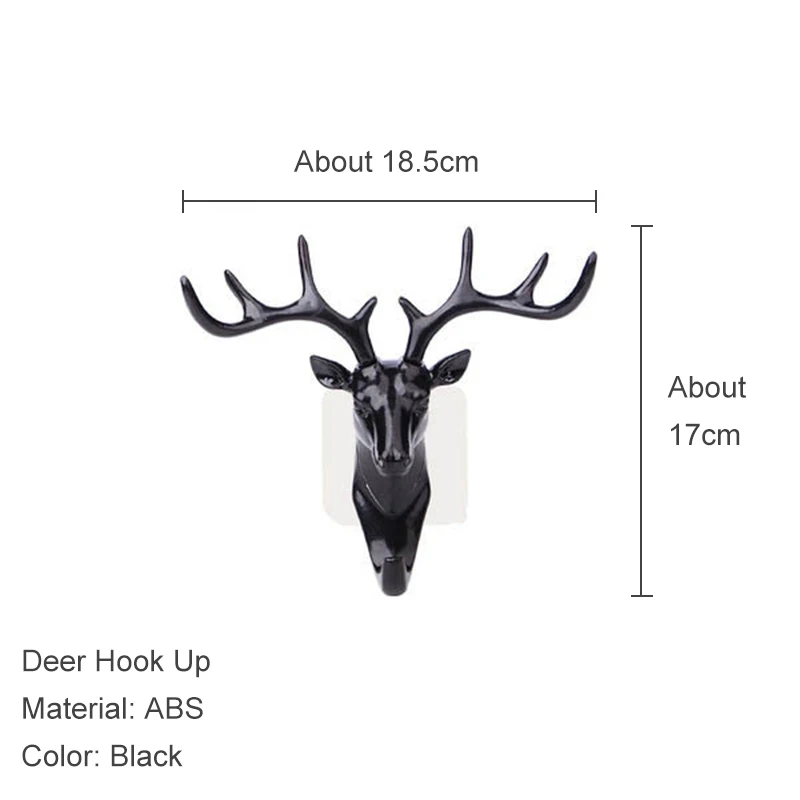 Современный скандинавский крючок-олень, брелок для ключей в виде животного, креативная вешалка, художественный декор, настенные крючки с 3 цветами, АБС-пластик, подвесная сумка, ключ, шляпа, зонт