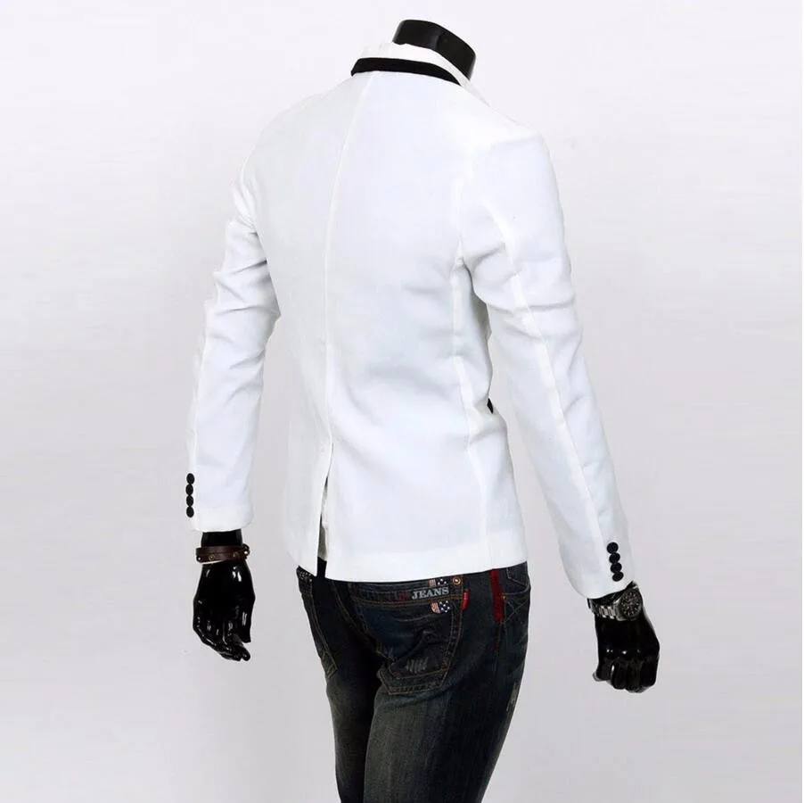 Новые модные мужские куртки костюмы Slim Fit стильные повседневные блейзеры на одной пуговице Новое поступление куртка высокого качества на заказ