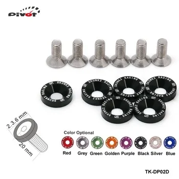 Pivot  - 6PCS/Lot JDM Style Fender Washers Bumper Washer Lisence Plate Bolts Kits for CIVIC ACCORD Black PT-DP02D