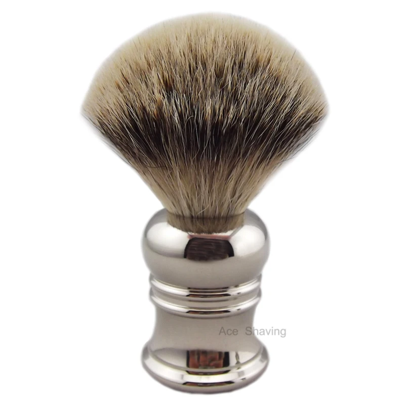 Silvertip кисточка для бритья из барсучьего волоса из нержавеющей стали с металлической ручкой модный парикмахерский мужской уход за лицом