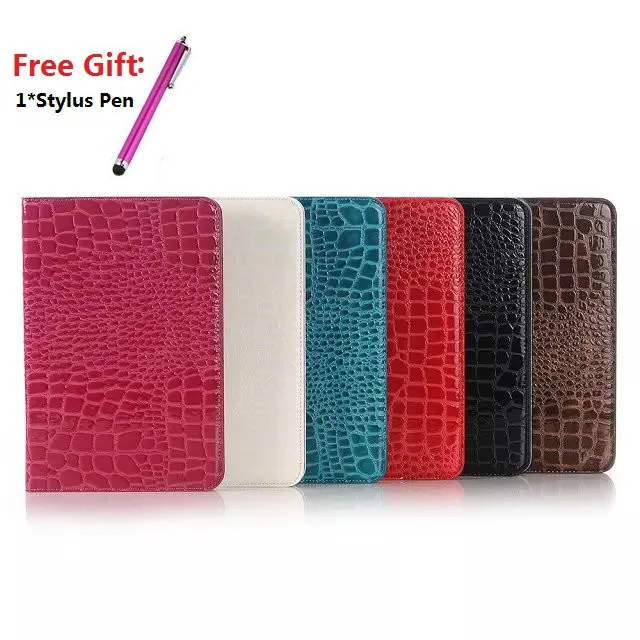 

Crocodile Leather Case for Samsung Galaxy Tab A 8.0 T350 T351 T355 P350 P355 8.0 inch Tablet Leather Case With Card Slot + Pen