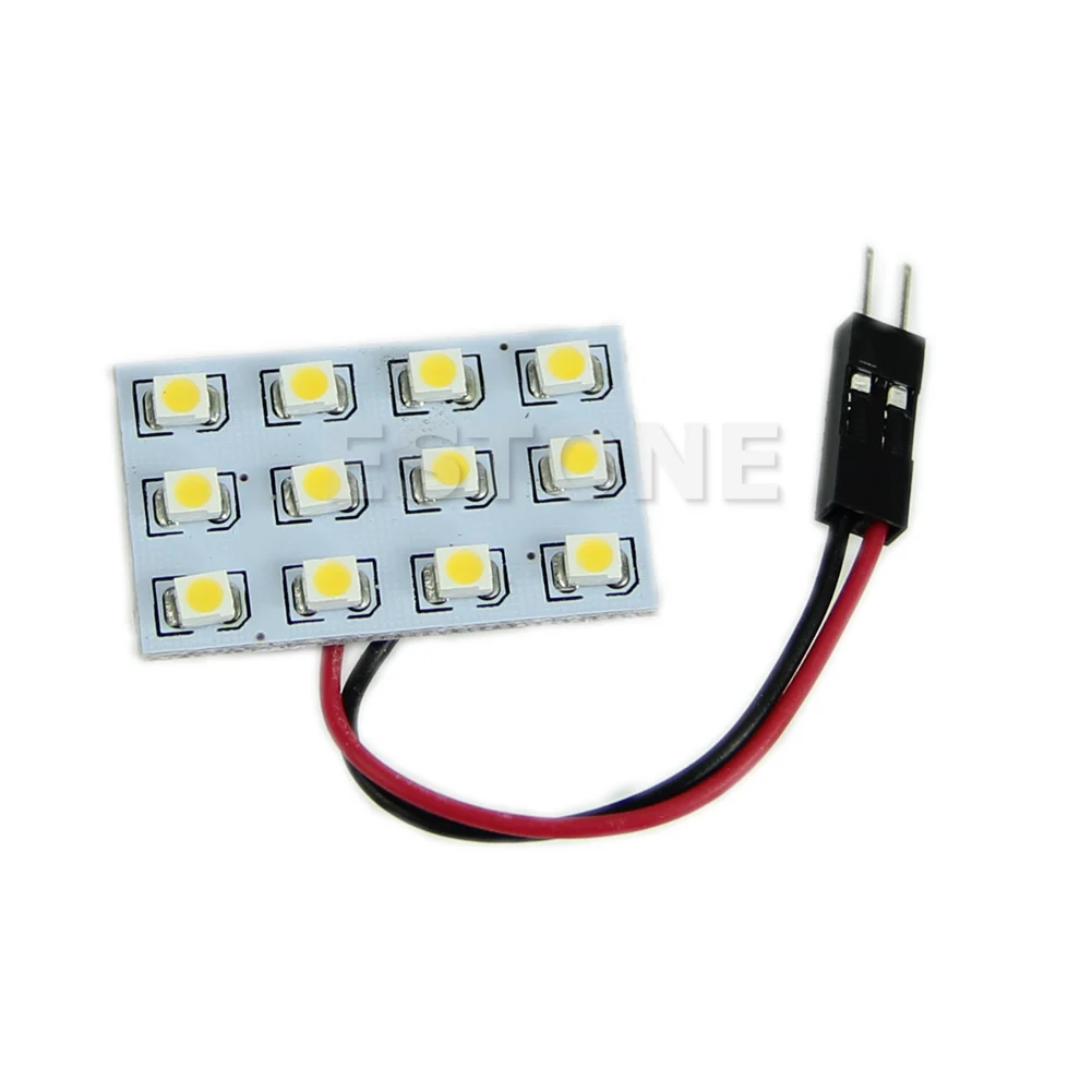 

12 LED 3528 SMD Warm White Lamp Car Interior Room Dome Door Light Bulb