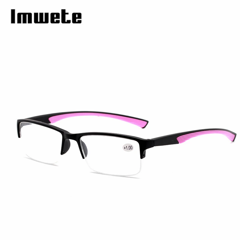 

Unisex Ultra-light Half frame reading glasses High-definition lens Durable PC rubber Comfortable sense Female reading eyewear