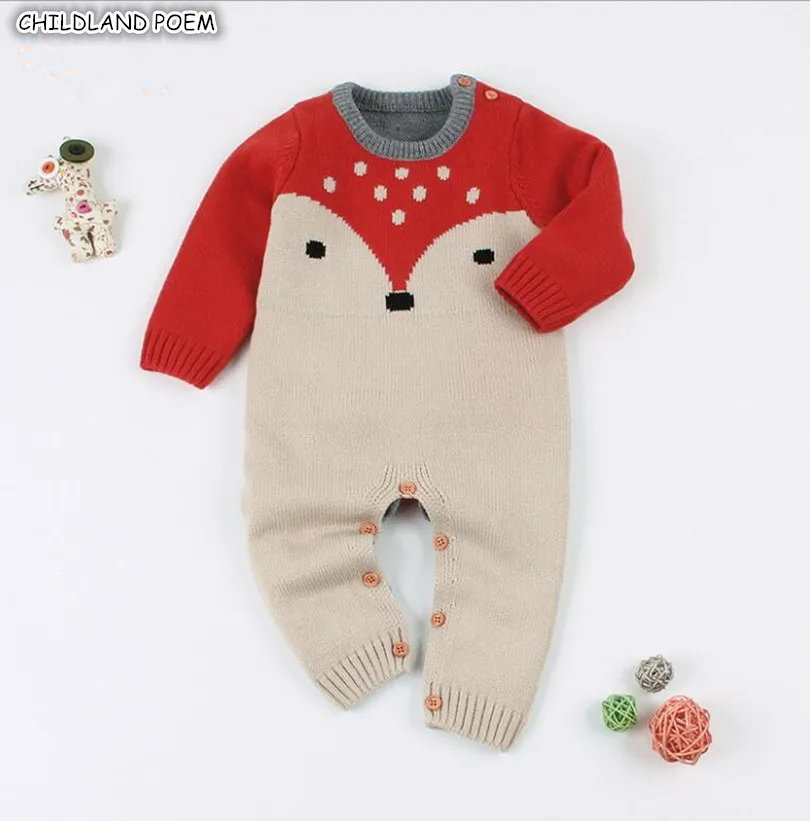 محبوك الطفل الملابس الربيع 2019 الوليد الطفل السروال القصير القطن الرضع طفل رضيع رومبير الثعلب طباعة طويلة الأكمام الفتيات الفتيان بذلة محبوك الطفل الملابس الربيع 2019 الوليد الطفل السروال القصير القطن الرضع طفل رضيع رومبير الثعلب طباعة طويلة الأكمام الفتيات الفتيان بذلة