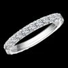 AEW 14k White Gold 1.8mm DEF Color CVD HPHT Lab Grown Diamond Eternity Wedding Band  for Women Ladies Ring 3
