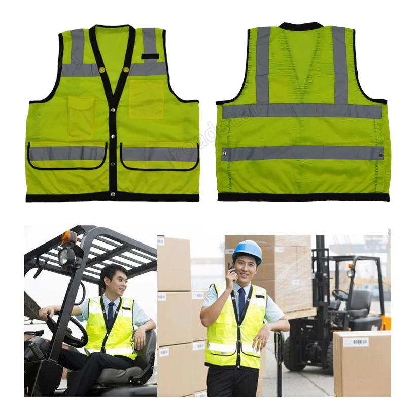 

High Vis Reflective Vest with Reflective Polyester Fabric safety clothing Free shipping